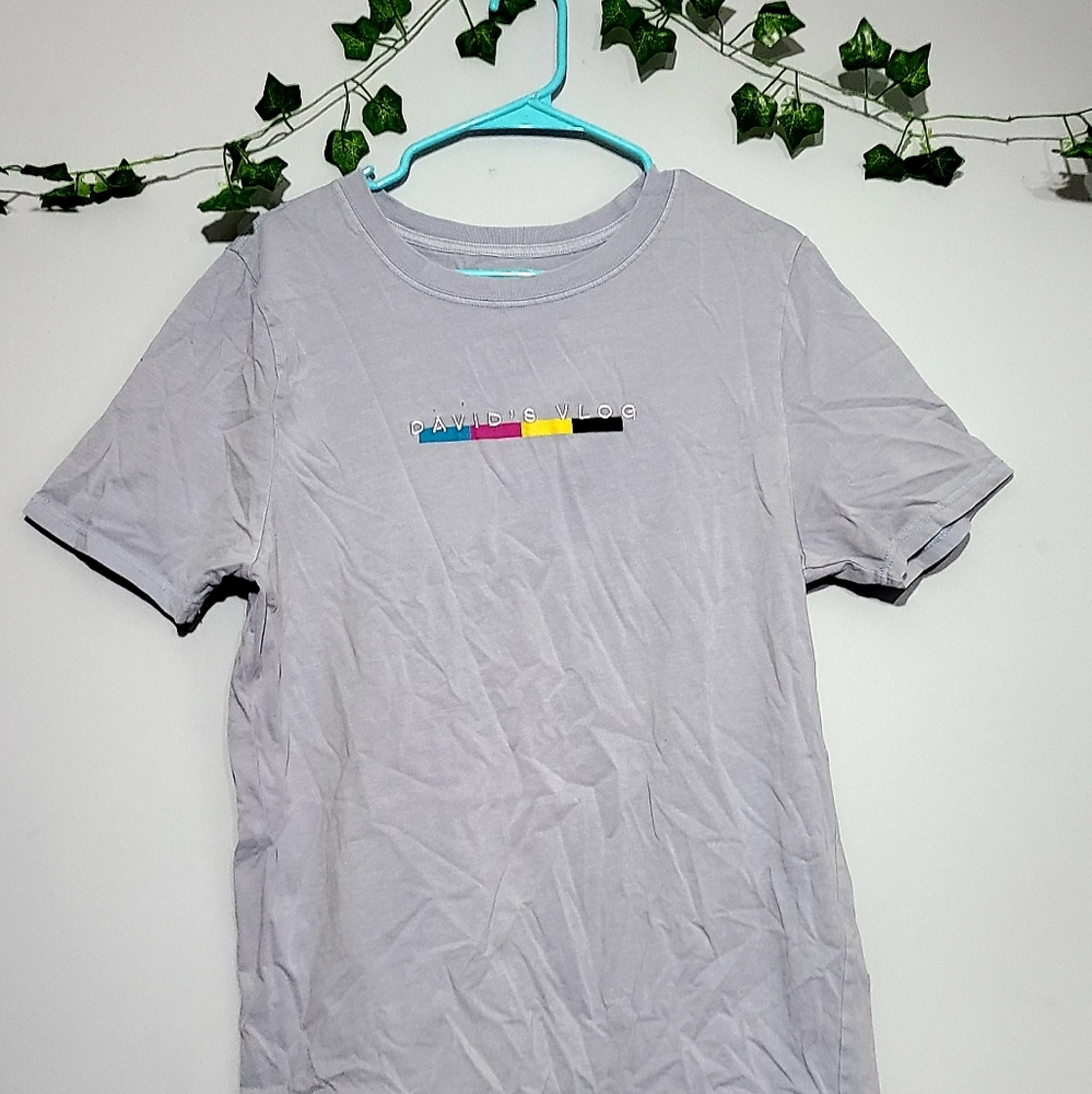 David vlogs shirt M Grey/Blue